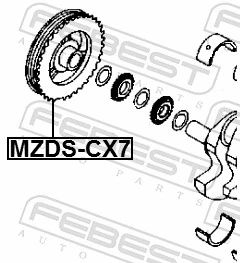 Belt Pulley, crankshaft MZDS-CX7