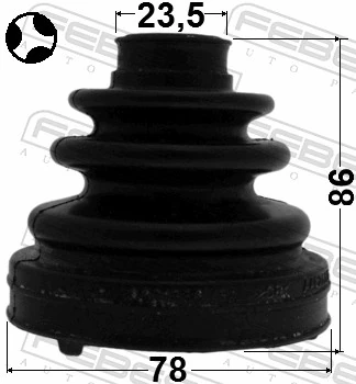Bellow, drive shaft 0115-GSU45T