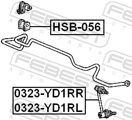 FEBEST HSB-056 Mounting, stabiliser bar