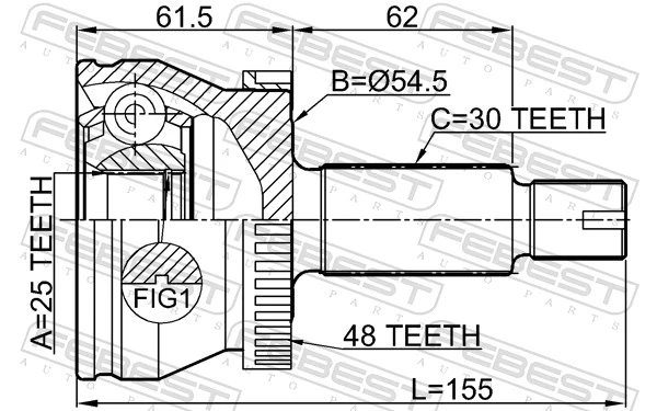 Joint Kit, drive shaft 2210-D4224A48