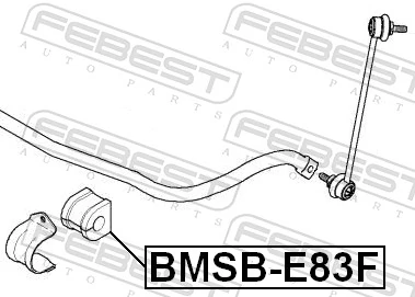 Mounting, stabiliser bar BMSB-E83F