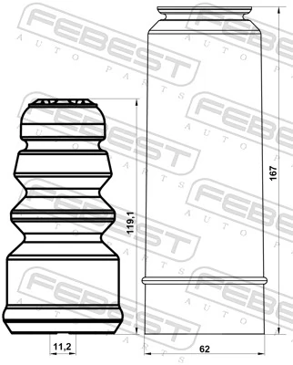 Staubschutzsatz, Stoßdämpfer ADSHB-A4IIR-KIT