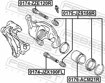 Repair Kit, brake caliper 0175-JZS155R