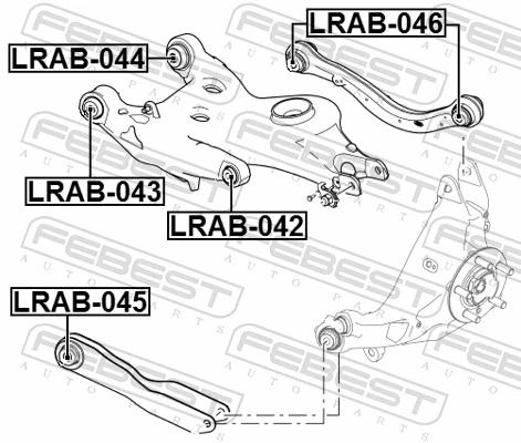 Mounting, control/trailing arm LRAB-045
