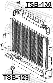 FEBEST TSB-130 Mounting, radiator