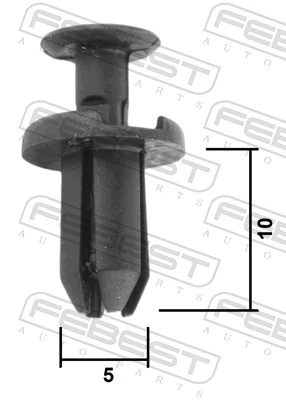 FEBEST 88570-101 Clip, trim/protection strip