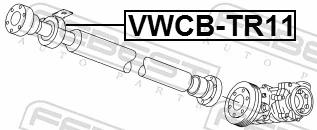 Bearing, propshaft centre bearing VWCB-TR11