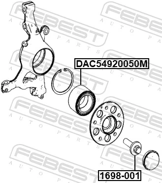 Axle Bolt, drive shaft 1698-001