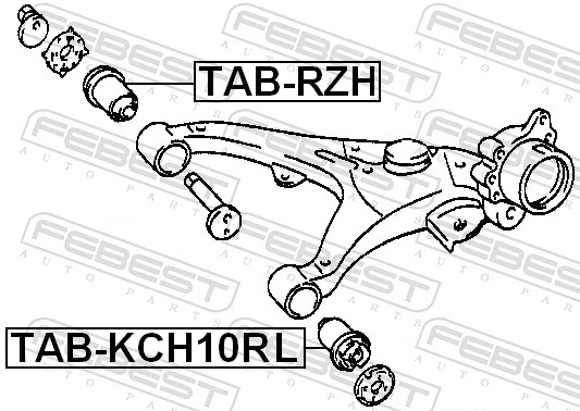 FEBEST TAB-RZH Mounting, control/trailing arm