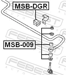 Mounting, stabiliser bar MSB-DGR