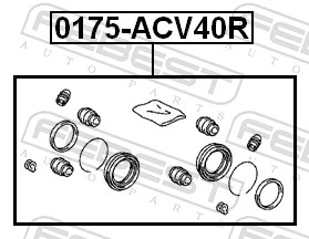 Repair Kit, brake caliper 0175-ACV40R