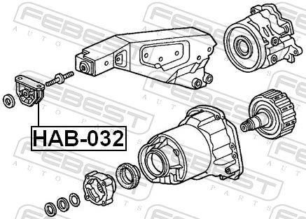 FEBEST HAB-032 Mounting, differential