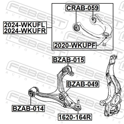 Control/Trailing Arm, wheel suspension 2024-WKUFL