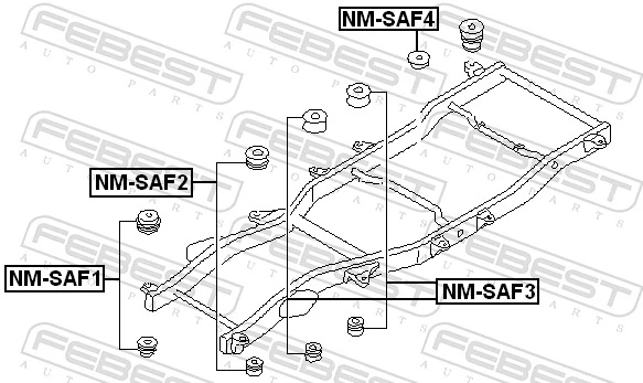 FEBEST NM-SAF1 Bushing, axle beam
