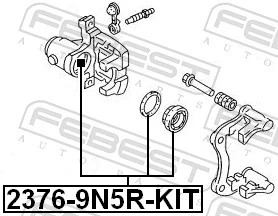 Kit Pembaikan, Angkup Brek 2376-9N5R-KIT