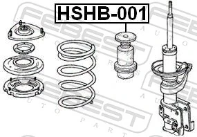 FEBEST HSHB-001 Protective Cap/Bellow, shock absorber