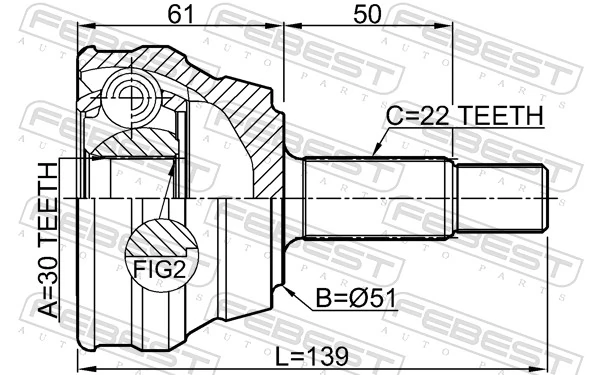 Joint Kit, drive shaft 1510-001