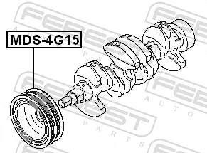 Belt Pulley, crankshaft MDS-4G15