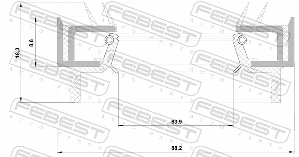 Seal Ring, wheel hub 95SCY-65880918X