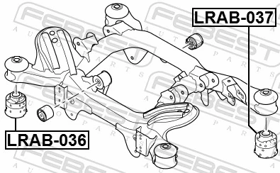 FEBEST LRAB-036 Bushing, axle beam
