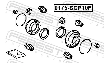 Repair Kit, brake caliper 0175-SCP10F