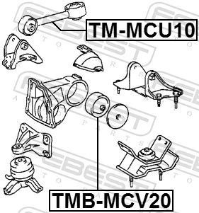FEBEST TMB-MCV20 Mounting, engine