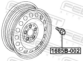 Wheel Stud 1685B-002