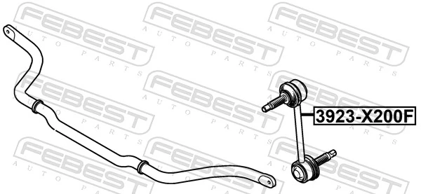 Link/Coupling Rod, stabiliser bar 3923-X200F