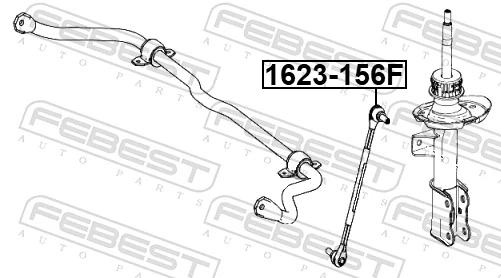 Link/Coupling Rod, stabiliser bar 1623-156F