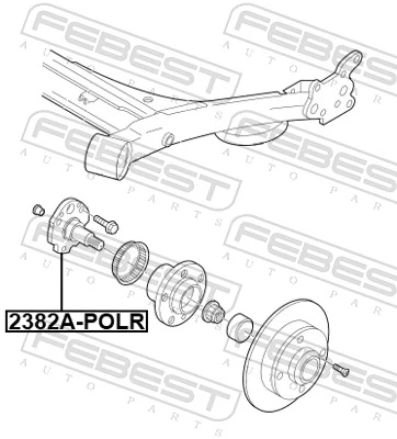 FEBEST 2382A-POLR Axle Beam