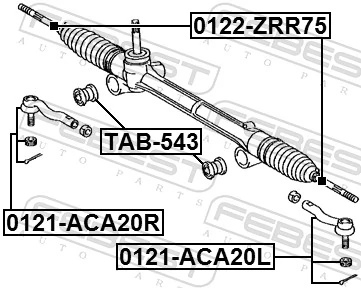 FEBEST 0122-ZRR75 Inner Tie Rod