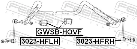 FEBEST 3023-HFRH Link/Coupling Rod, stabiliser bar