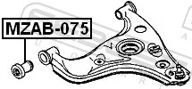 FEBEST MZAB-075 Mounting, control/trailing arm