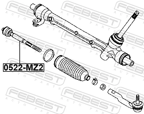 FEBEST 0522-MZ2 Inner Tie Rod