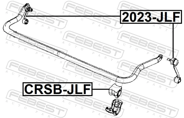 FEBEST CRSB-JLF Mounting, stabiliser bar