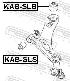Mounting, control/trailing arm KAB-SLB