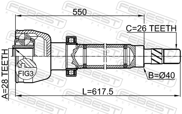Joint Kit, drive shaft 2111-CA1RH