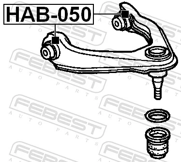 Mounting, control/trailing arm HAB-050