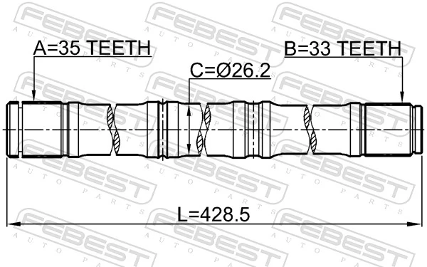 FEBEST 0212-MR20CVT4WD Drive Shaft