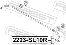 قضيب/دعامة، المثبت 2223-SL10R