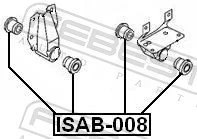 FEBEST ISAB-008 Mounting, control/trailing arm