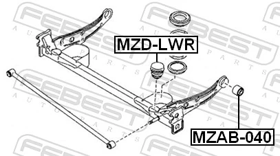 FEBEST MZD-LWR Rubber Buffer, suspension