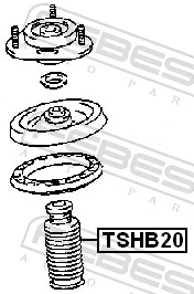 Dust Cover Kit, shock absorber TSHB20