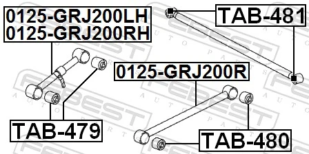 Mounting, control/trailing arm TAB-479