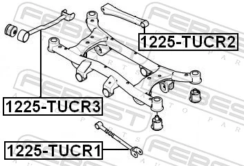 Control/Trailing Arm, wheel suspension 1225-TUCR1