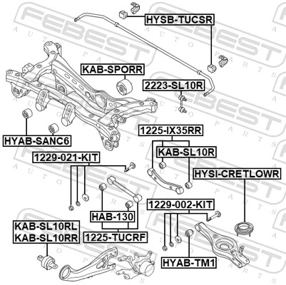FEBEST 1229-002-KIT Camber Correction Screw Set