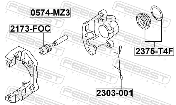 Spring, disc brake pad 2303-001