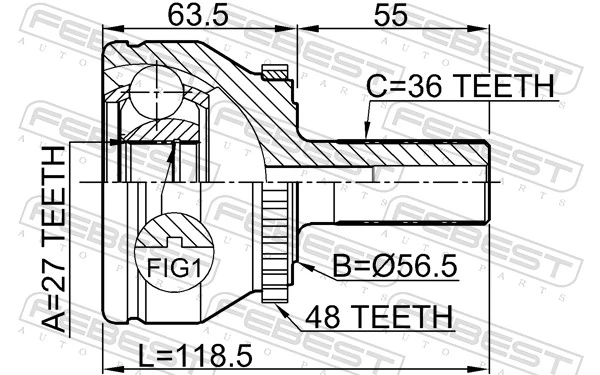 Joint Kit, drive shaft 2710-XC90