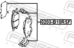 Accessory Kit, disc brake pad 0203-B10RSF
