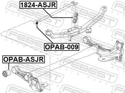 Control/Trailing Arm, wheel suspension 1824-ASJR